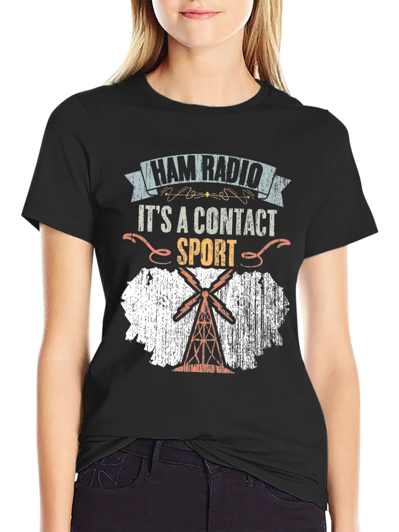 Retro Ham Radio It's A Contact Sport Amateur Radio Classic Cotton Tee – Unisex Comfort For Any Season