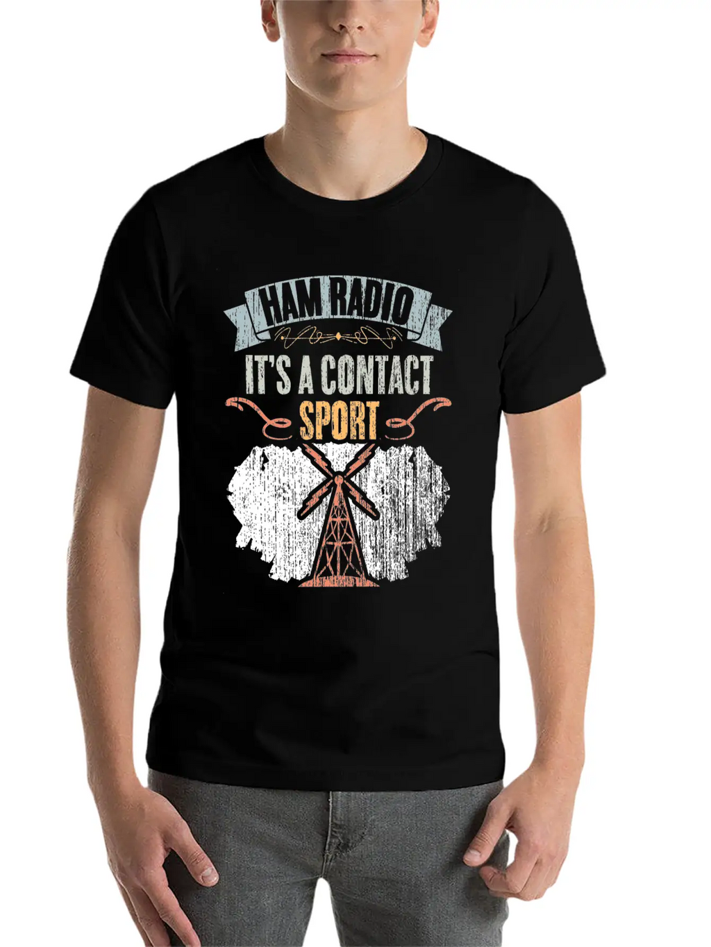Retro Ham Radio It's A Contact Sport Amateur Radio Classic Cotton Tee – Unisex Comfort For Any Season