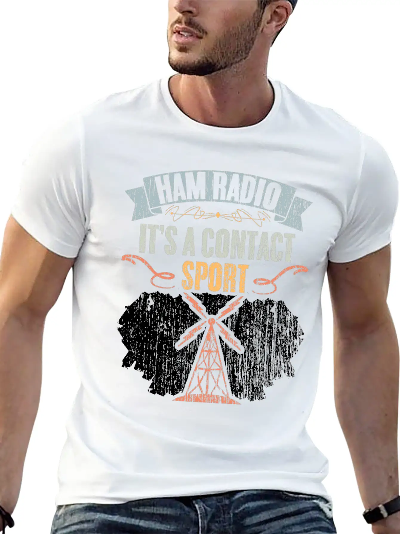 Retro Ham Radio It's A Contact Sport Amateur Radio Classic Cotton Tee – Unisex Comfort For Any Season