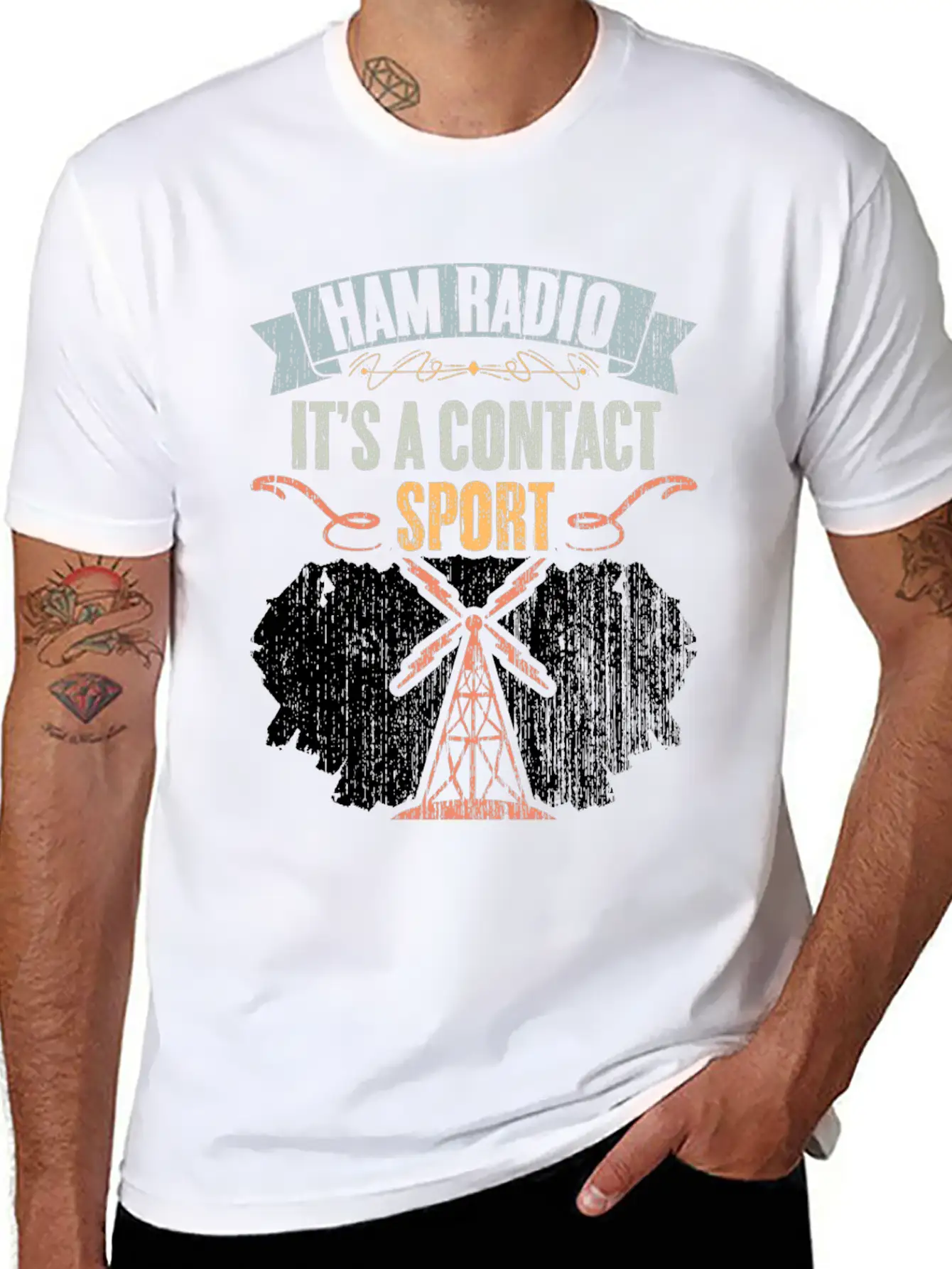 Retro Ham Radio It's A Contact Sport Amateur Radio Classic Cotton Tee – Unisex Comfort For Any Season