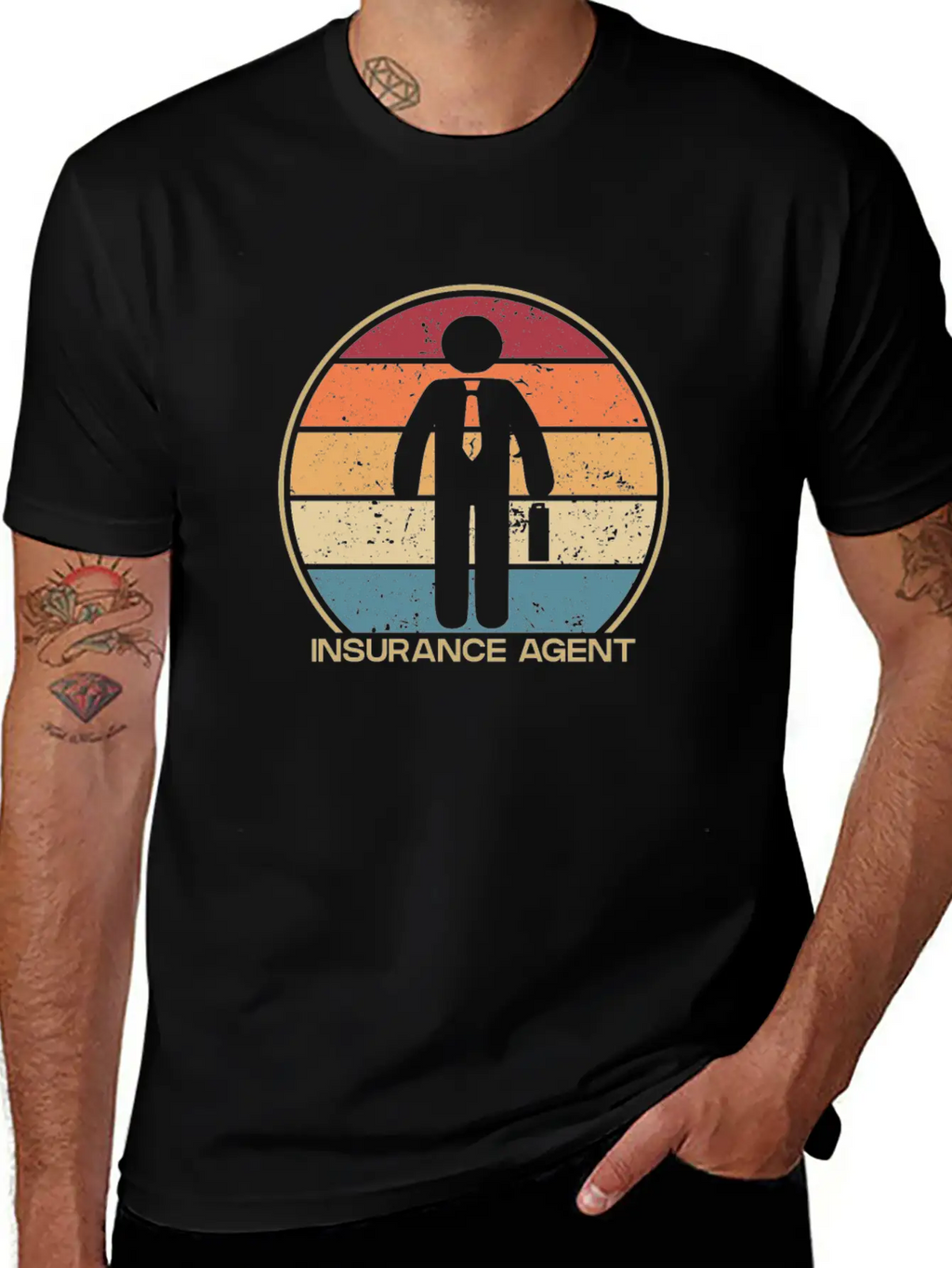 Retro Health Care Health Broker Life Insurance Stylish Everyday T-Shirt – Unisex Basic Cotton Tee
