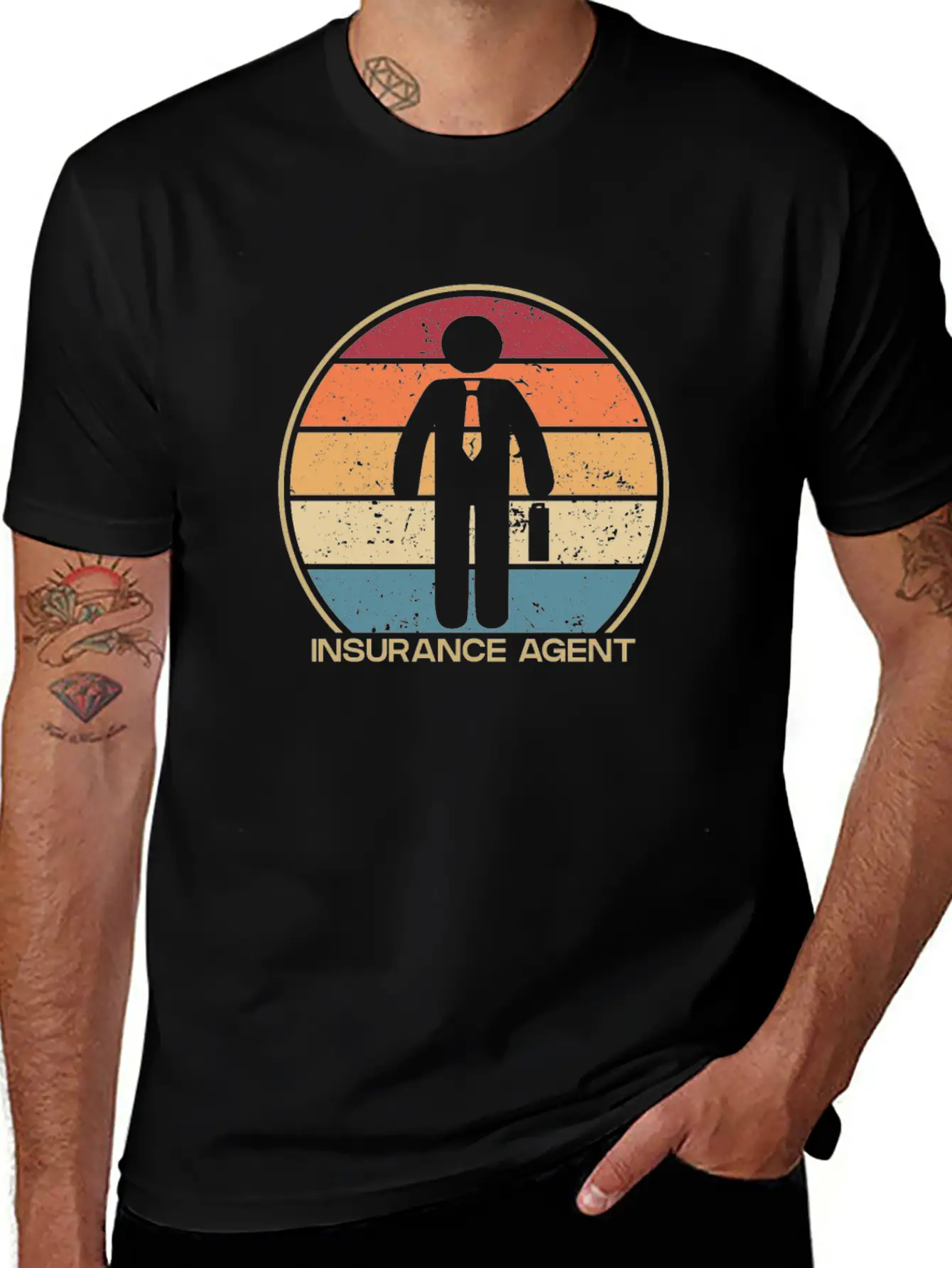 Retro Health Care Health Broker Life Insurance Stylish Everyday T-Shirt – Unisex Basic Cotton Tee