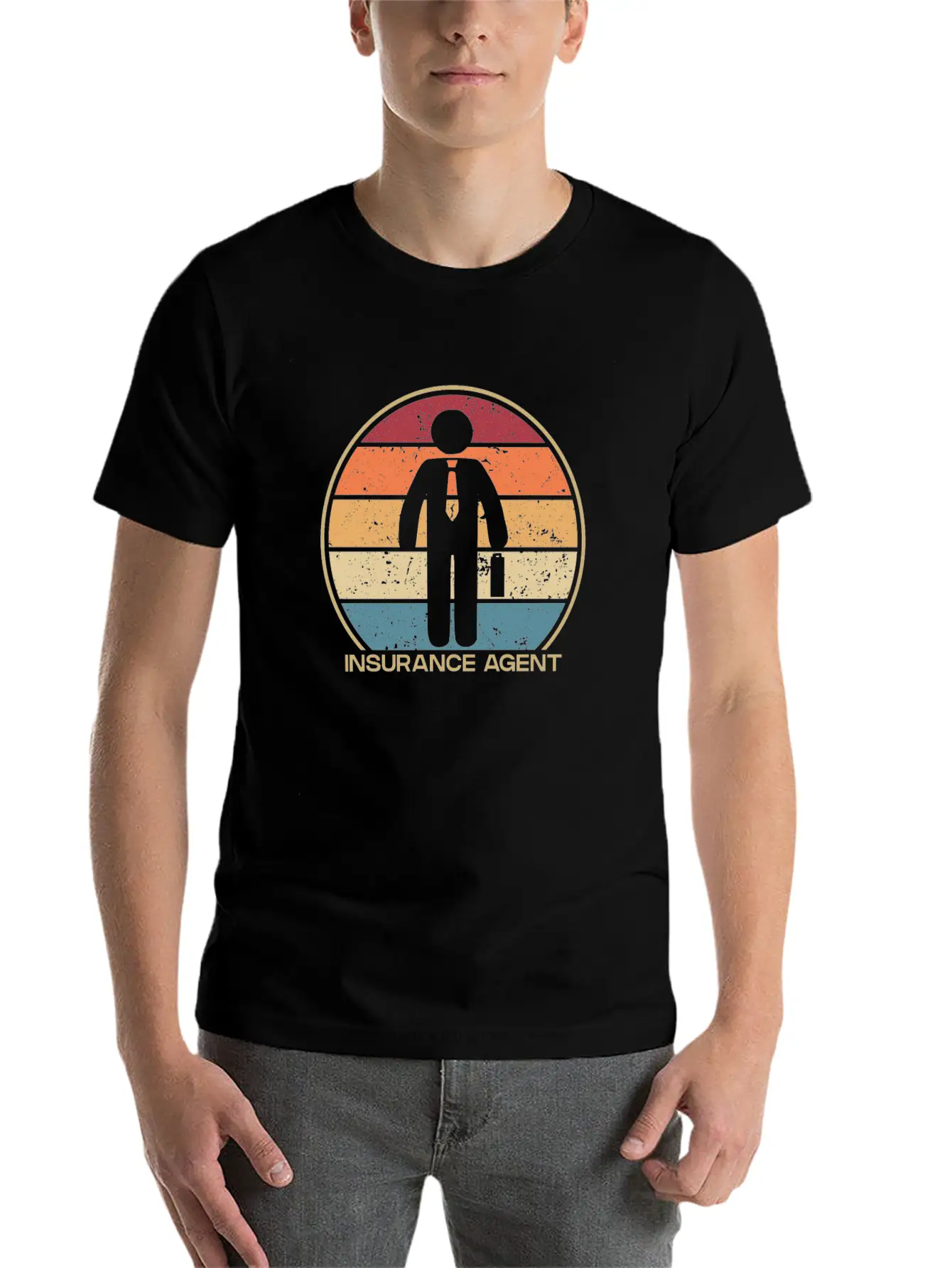 Retro Health Care Health Broker Life Insurance Stylish Everyday T-Shirt – Unisex Basic Cotton Tee