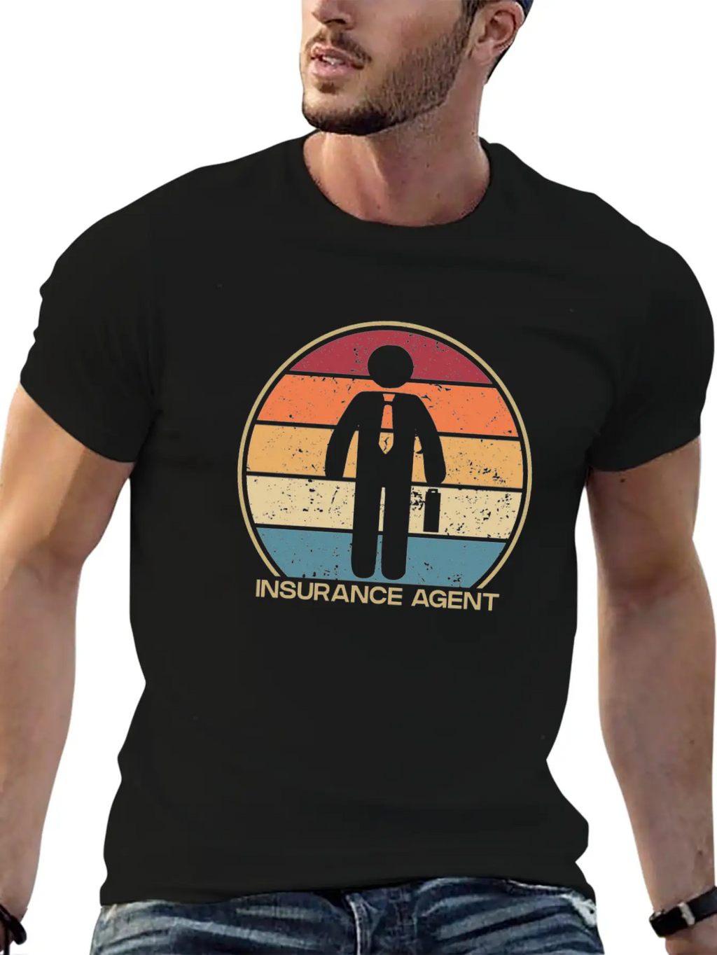 Retro Health Care Health Broker Life Insurance Stylish Everyday T-Shirt – Unisex Basic Cotton Tee