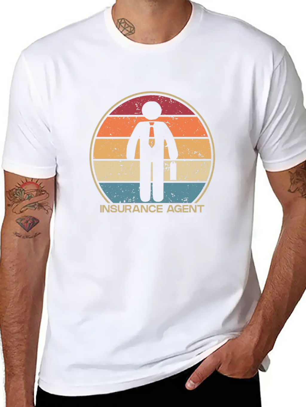Retro Health Care Health Broker Life Insurance Stylish Everyday T-Shirt – Unisex Basic Cotton Tee