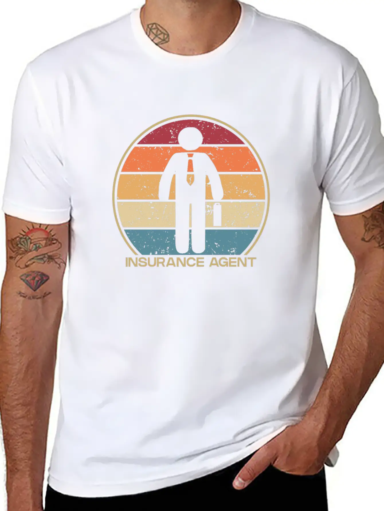 Retro Health Care Health Broker Life Insurance Stylish Everyday T-Shirt – Unisex Basic Cotton Tee