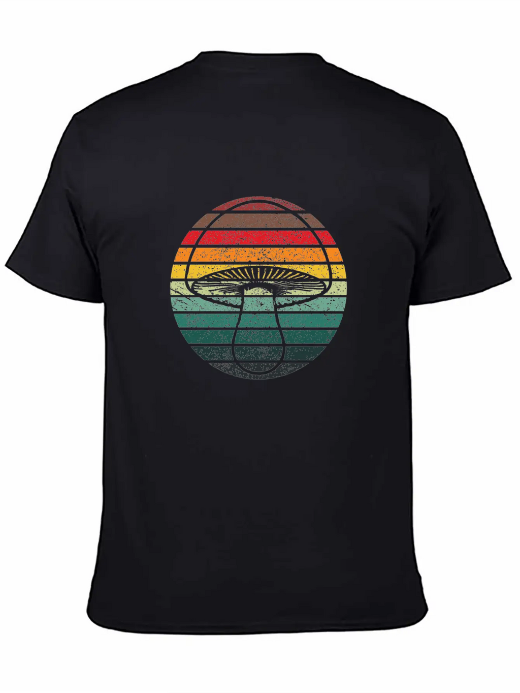 Retro Layers Mushroom Essential Cotton Tee For Daily Outfits – Unisex Style