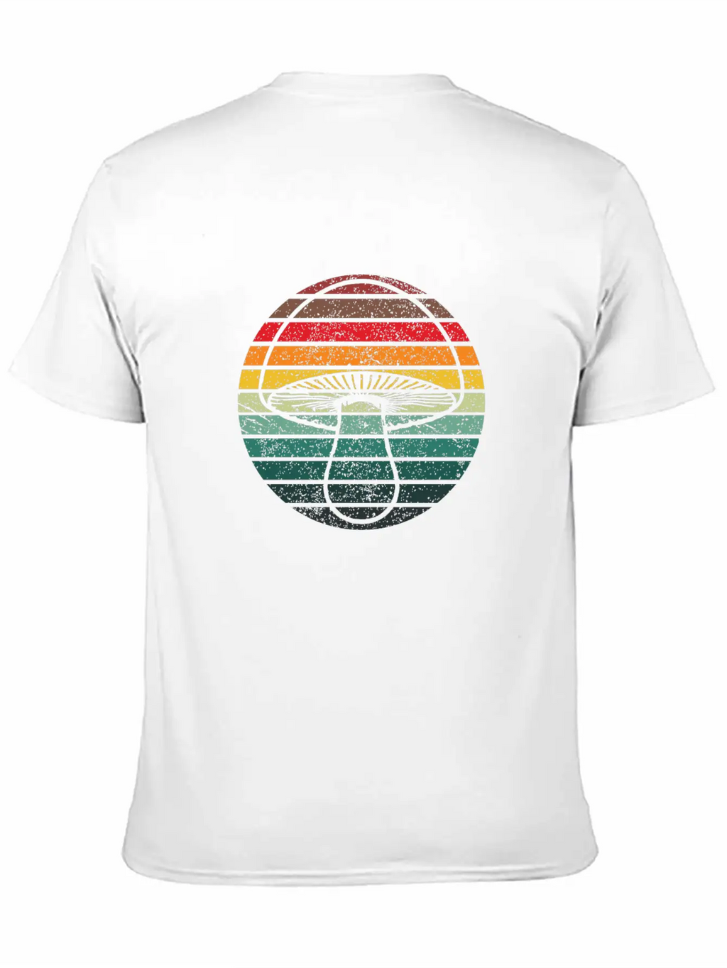Retro Layers Mushroom Essential Cotton Tee For Daily Outfits – Unisex Style