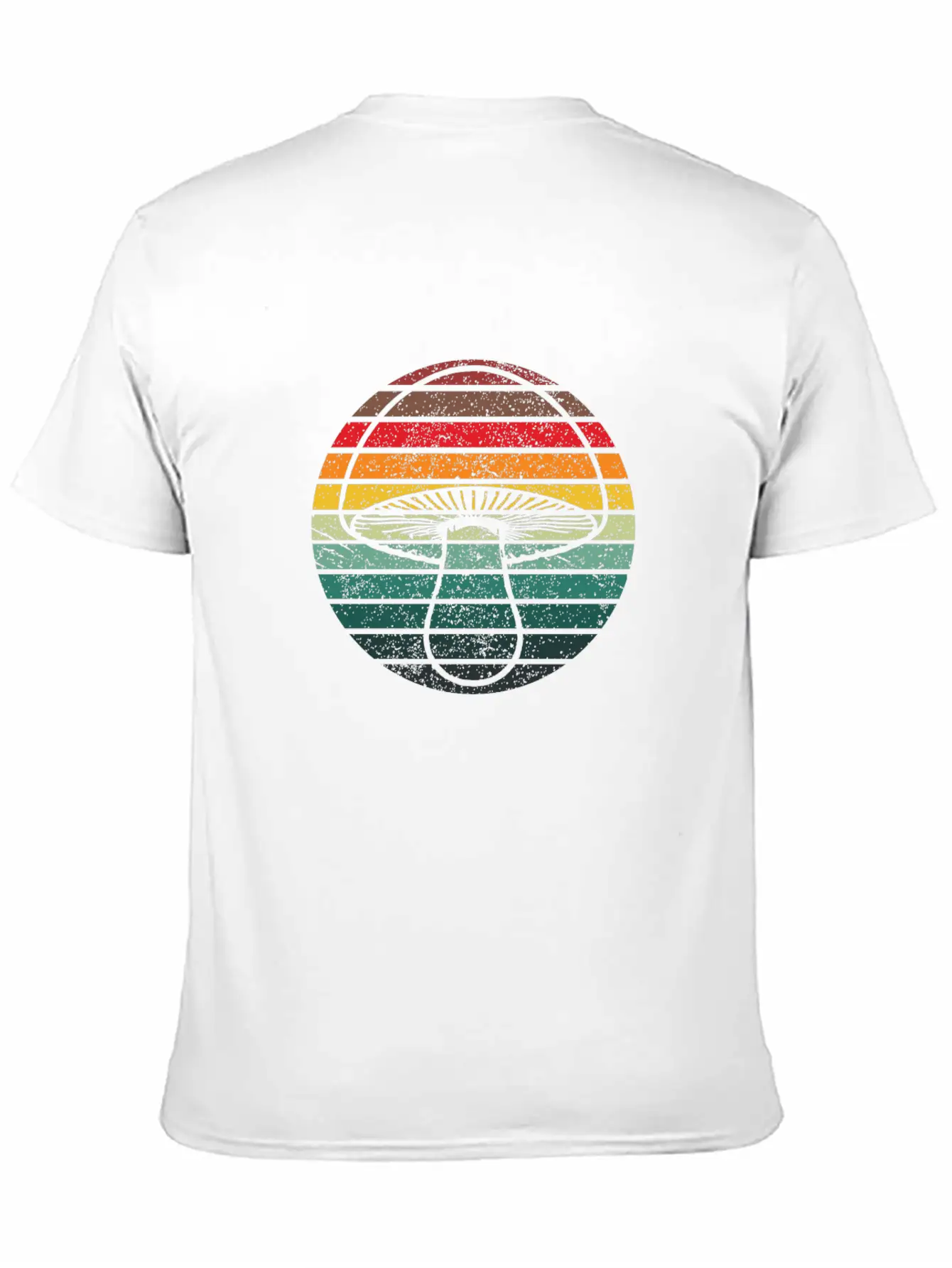 Retro Layers Mushroom Essential Cotton Tee For Daily Outfits – Unisex Style