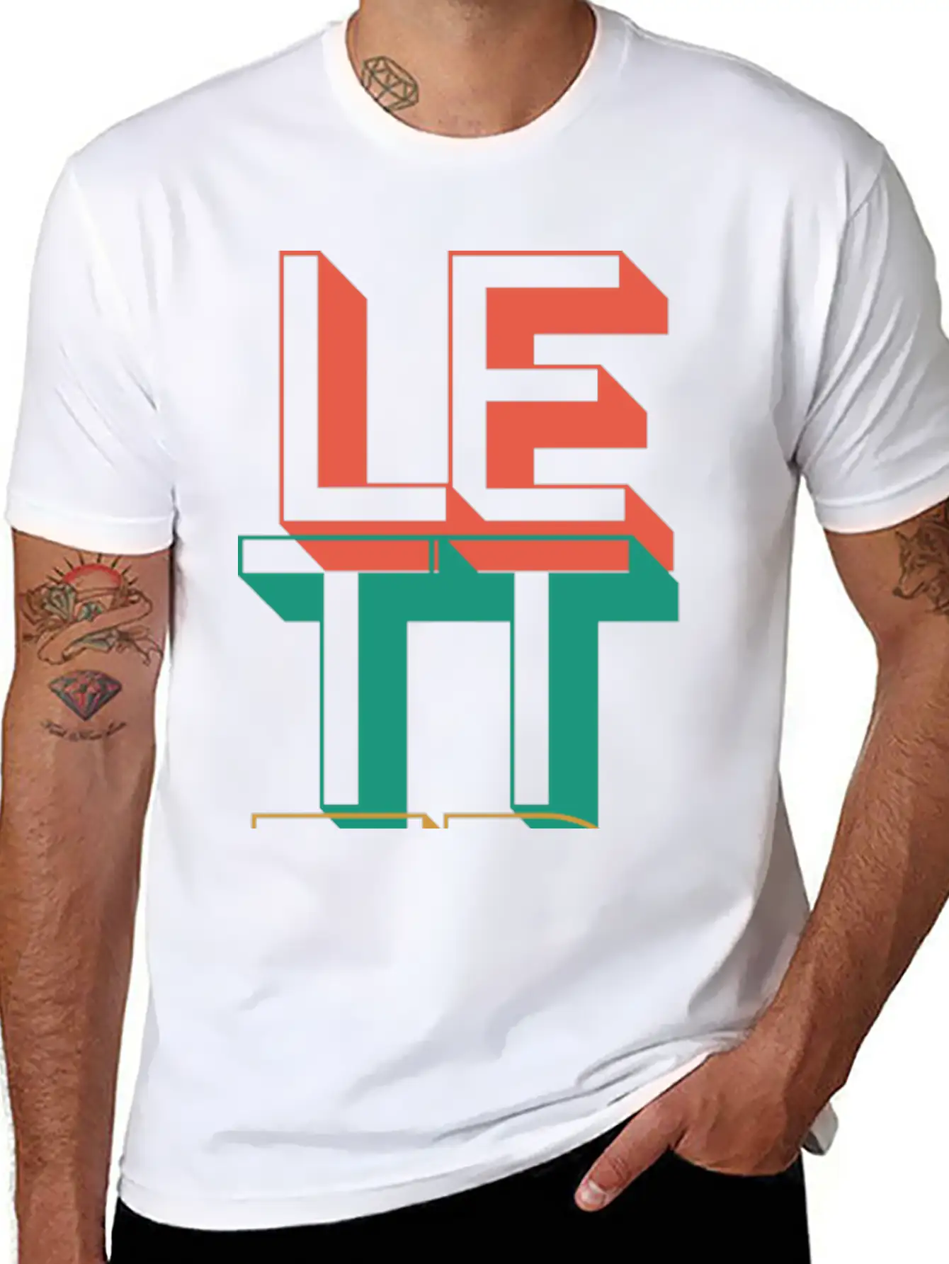 Retro Letter Breathable Soft Cotton T-Shirt – Timeless Casual Look