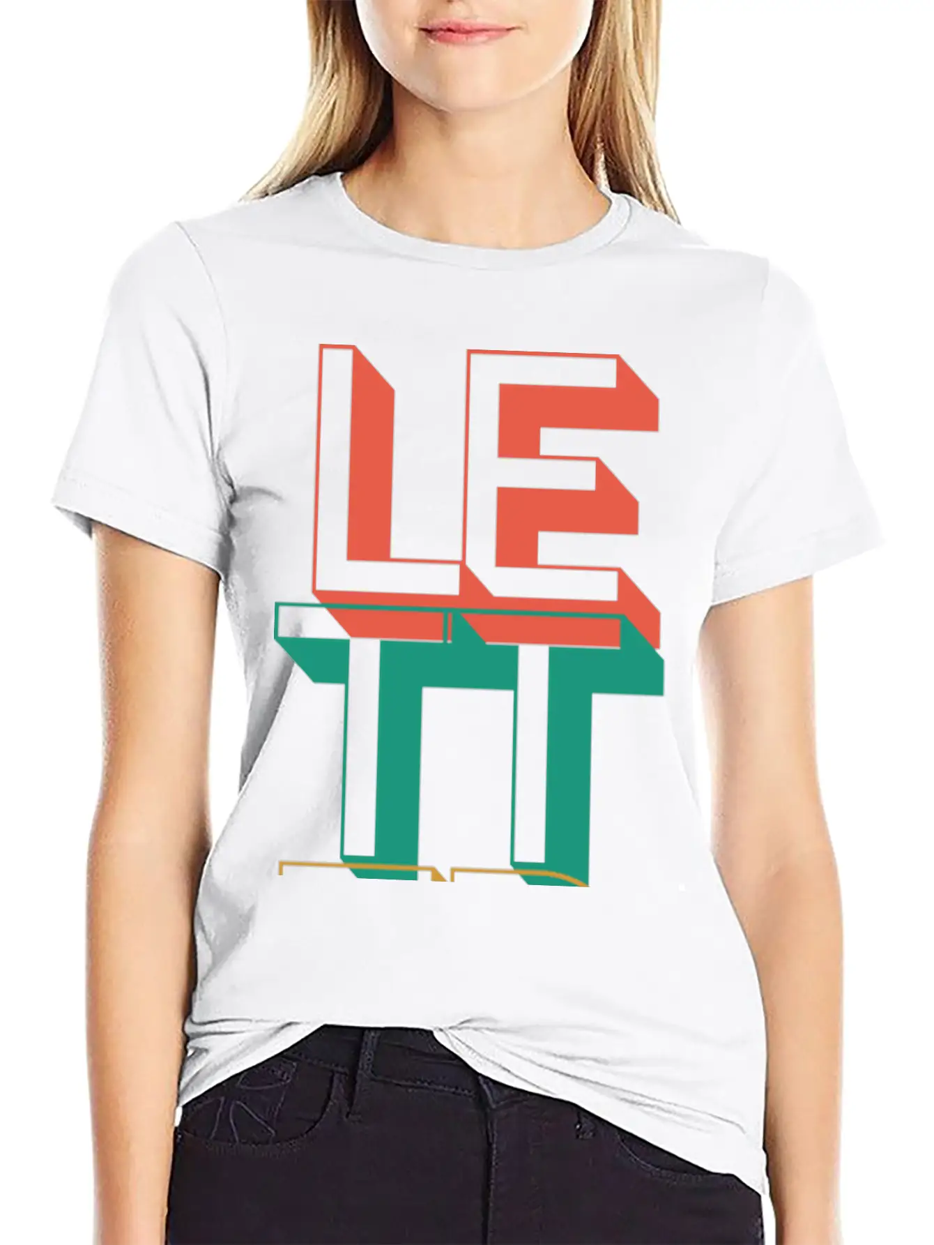 Retro Letter Breathable Soft Cotton T-Shirt – Timeless Casual Look