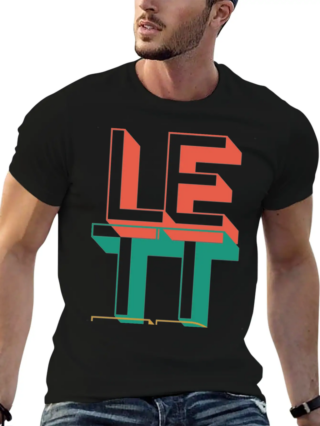 Retro Letter Breathable Soft Cotton T-Shirt – Timeless Casual Look