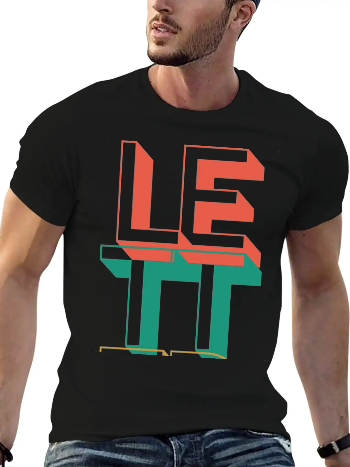 Retro Letter Breathable Soft Cotton T-Shirt – Timeless Casual Look