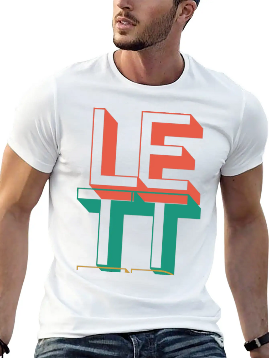 Retro Letter Breathable Soft Cotton T-Shirt – Timeless Casual Look