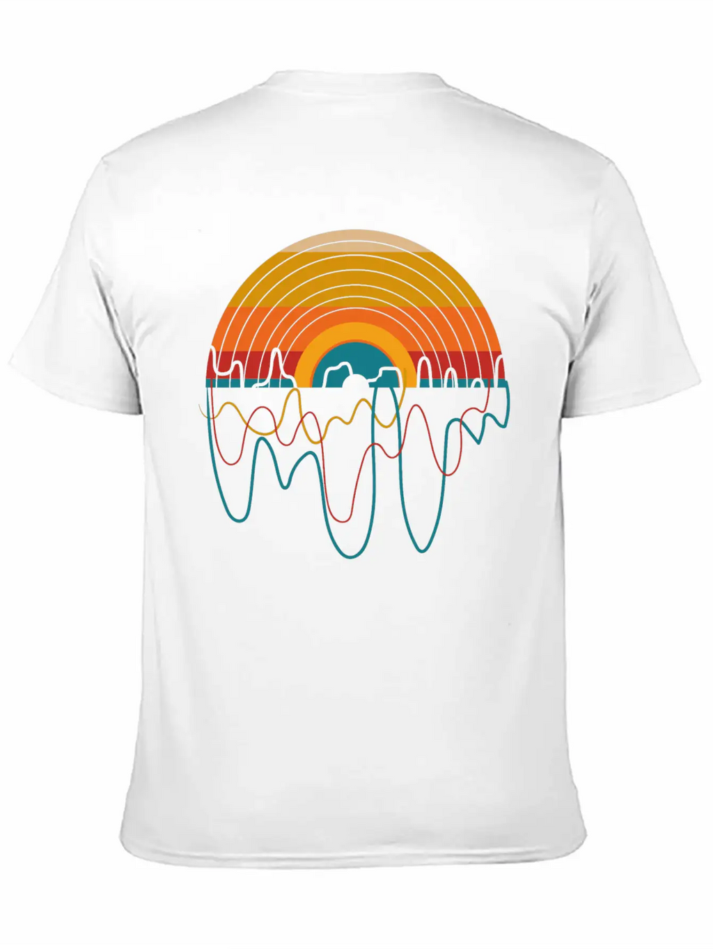 Retro LP Vinyl Player I Sunset Vinyl Records Basic Graphic T-Shirt – Daily Comfort In Soft Cotton