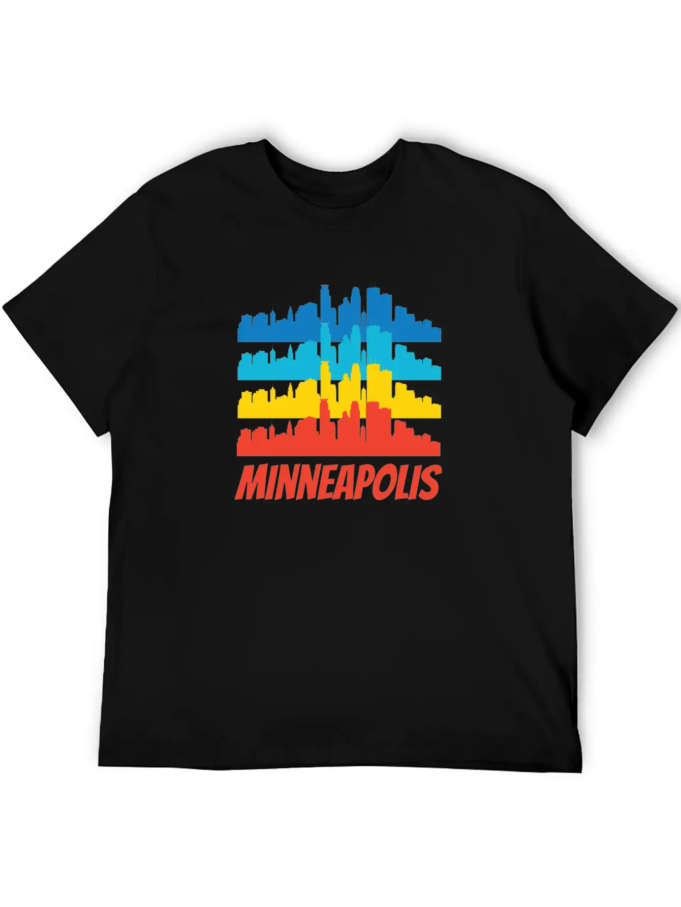 Retro Minneapolis MN Skyline Pop Art Classic Cotton Tee – Unisex Comfort For Any Season