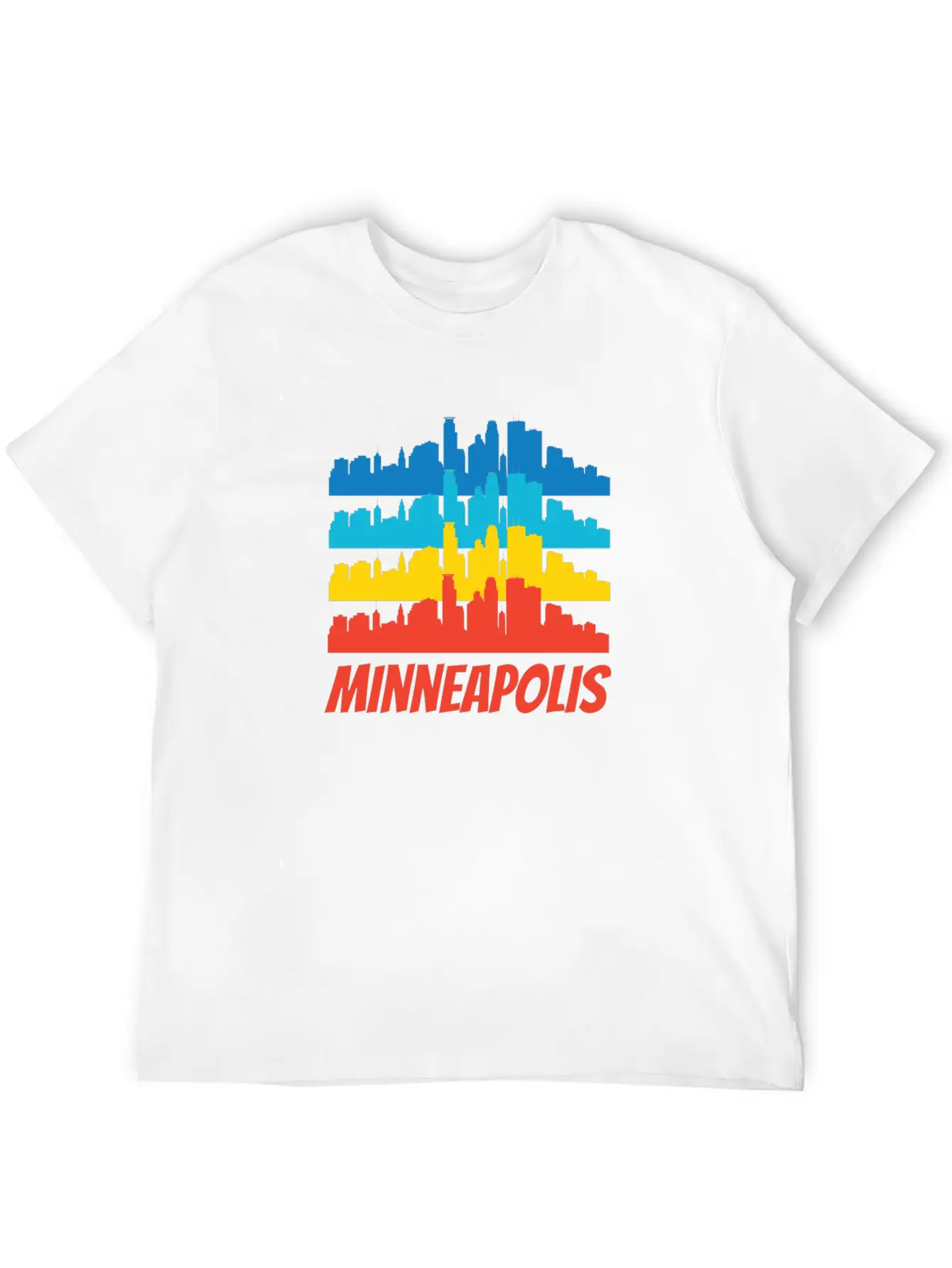 Retro Minneapolis MN Skyline Pop Art Classic Cotton Tee – Unisex Comfort For Any Season