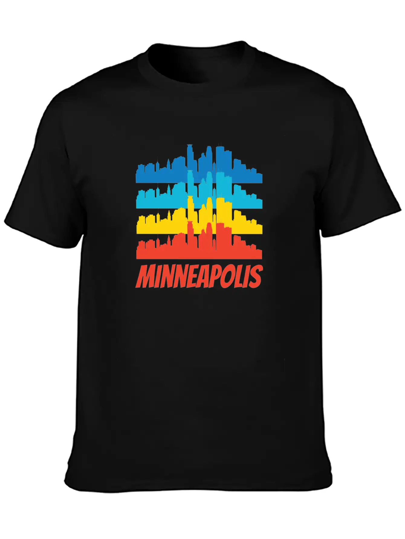 Retro Minneapolis MN Skyline Pop Art Classic Cotton Tee – Unisex Comfort For Any Season