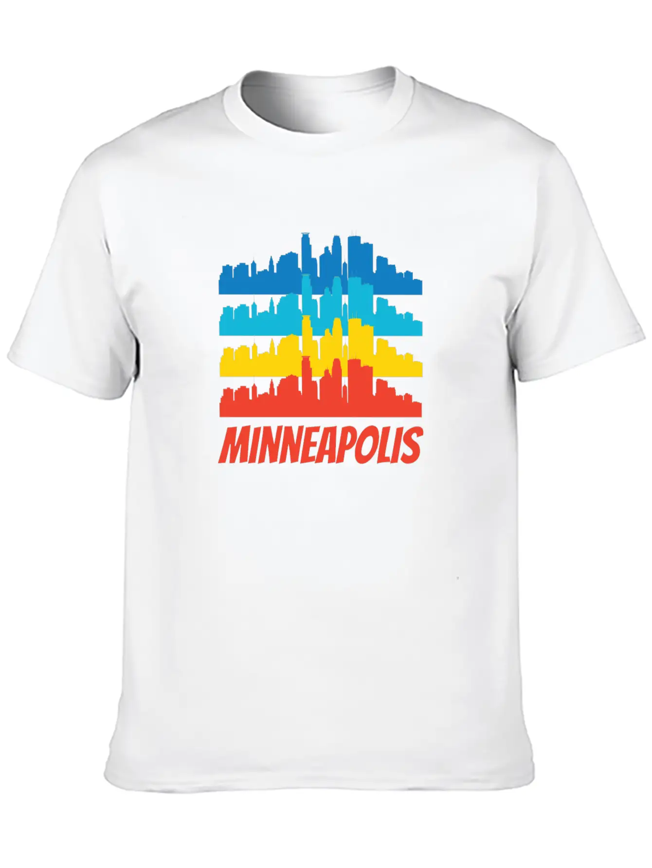 Retro Minneapolis MN Skyline Pop Art Classic Cotton Tee – Unisex Comfort For Any Season