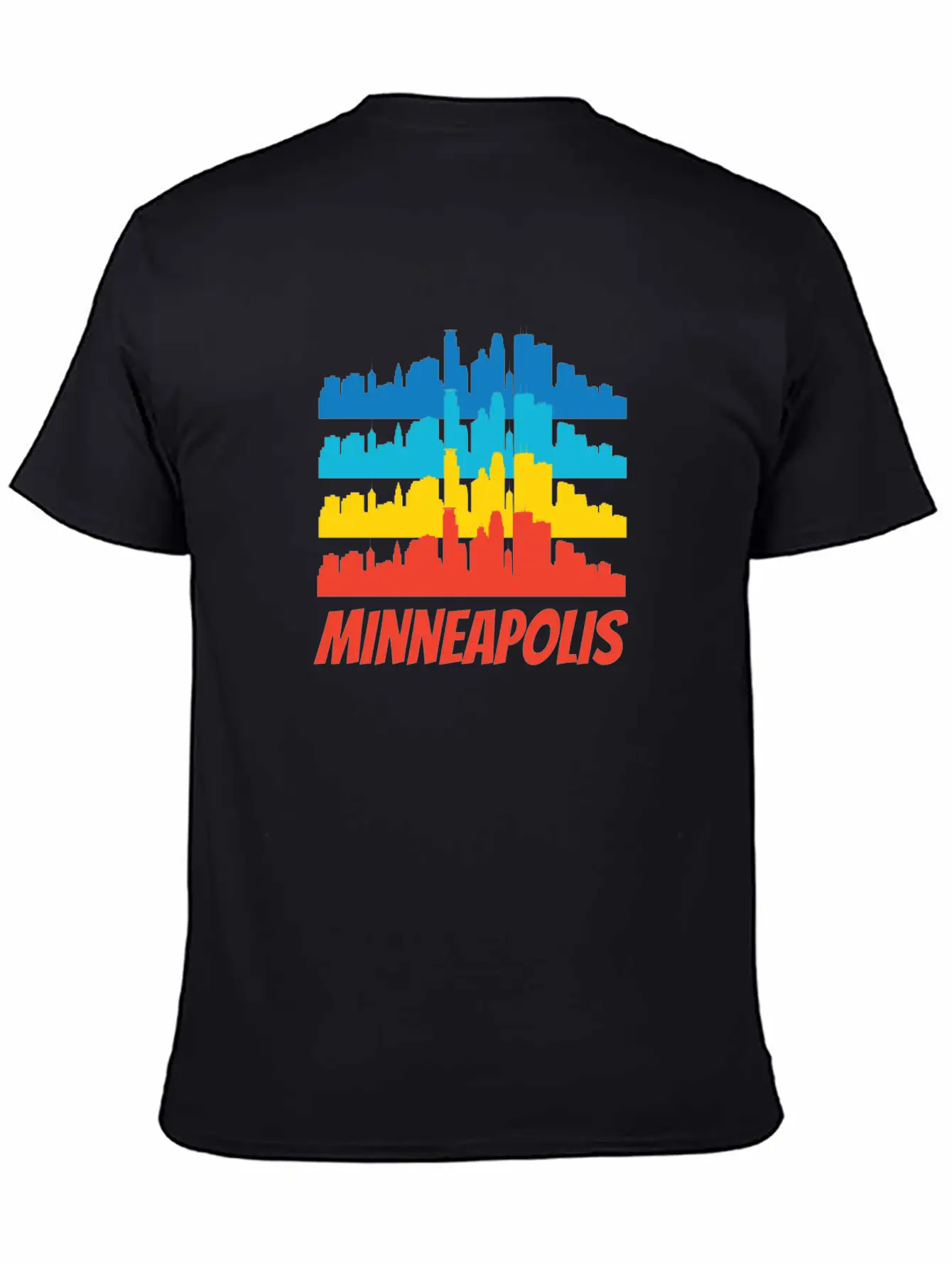 Retro Minneapolis MN Skyline Pop Art Classic Cotton Tee – Unisex Comfort For Any Season