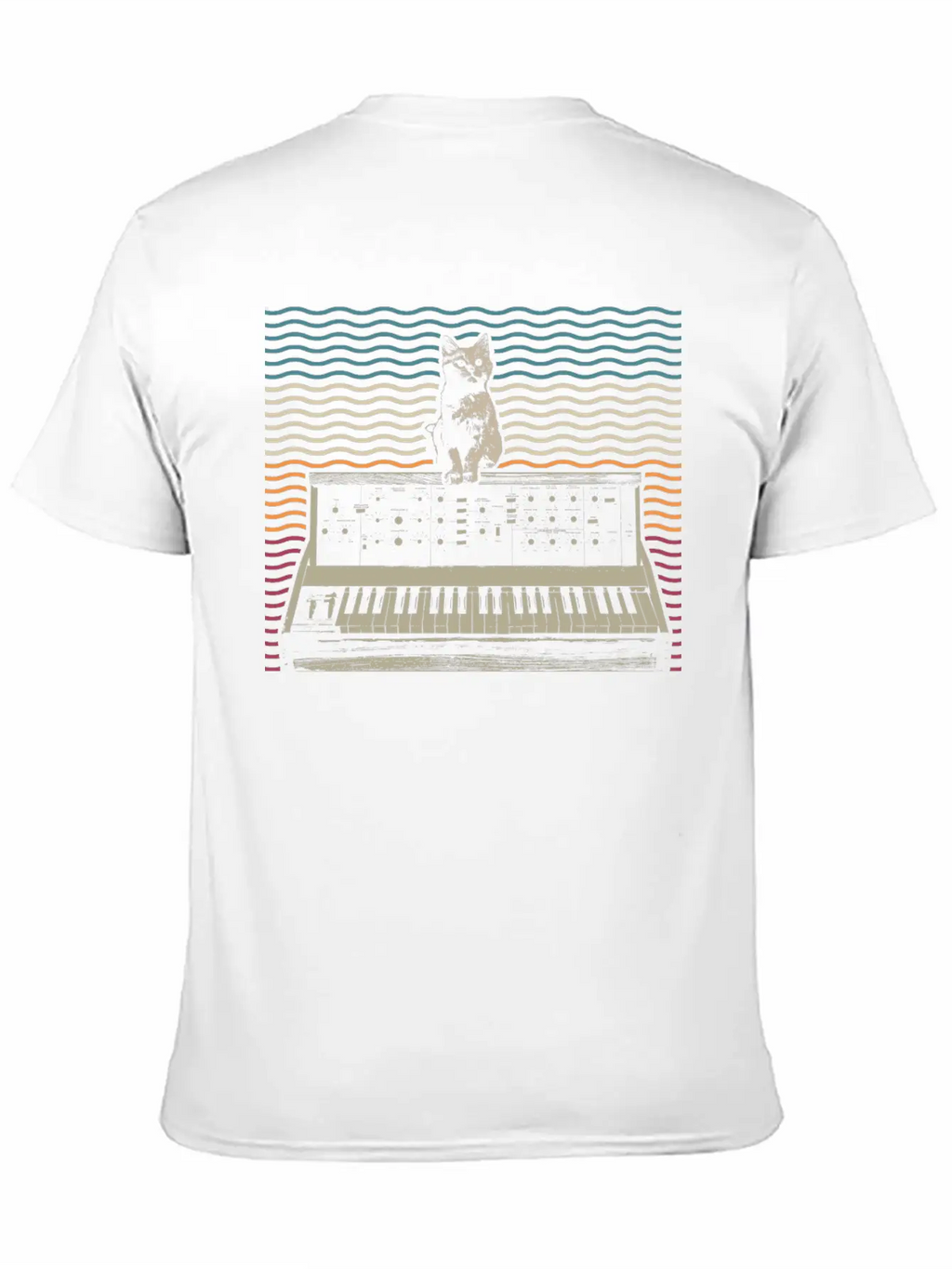 Retro Modular Synthesizer Keyboard Music Producer Basic Graphic T-Shirt – Daily Comfort In Soft Cotton