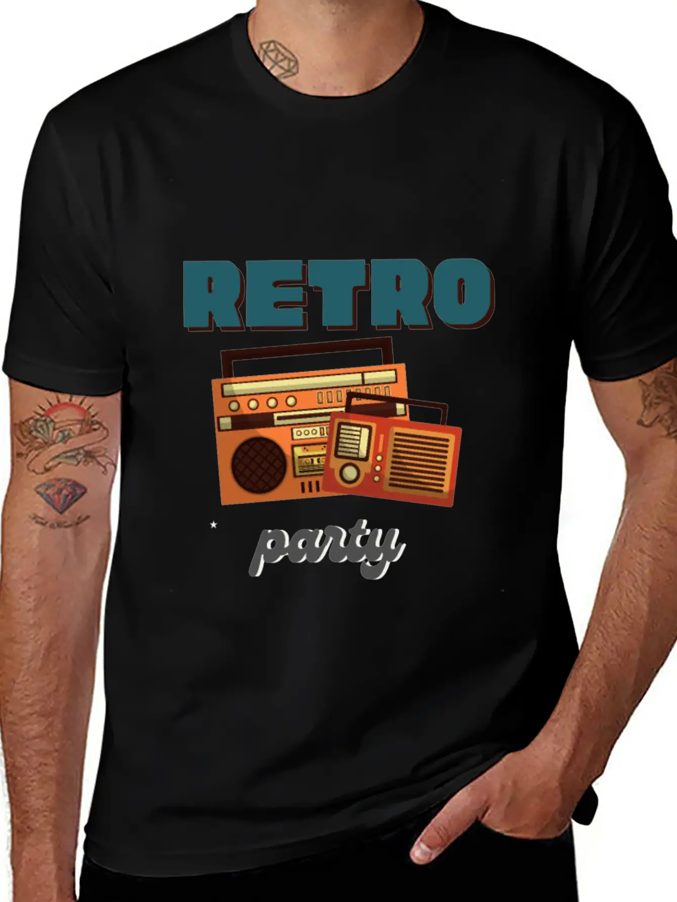 Retro Party Basic Graphic T-Shirt – Daily Comfort In Soft Cotton
