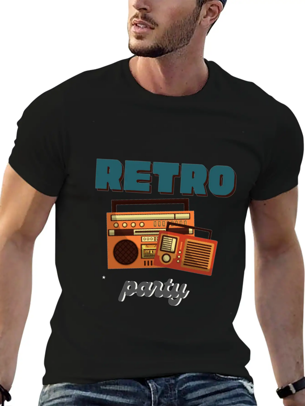 Retro Party Basic Graphic T-Shirt – Daily Comfort In Soft Cotton