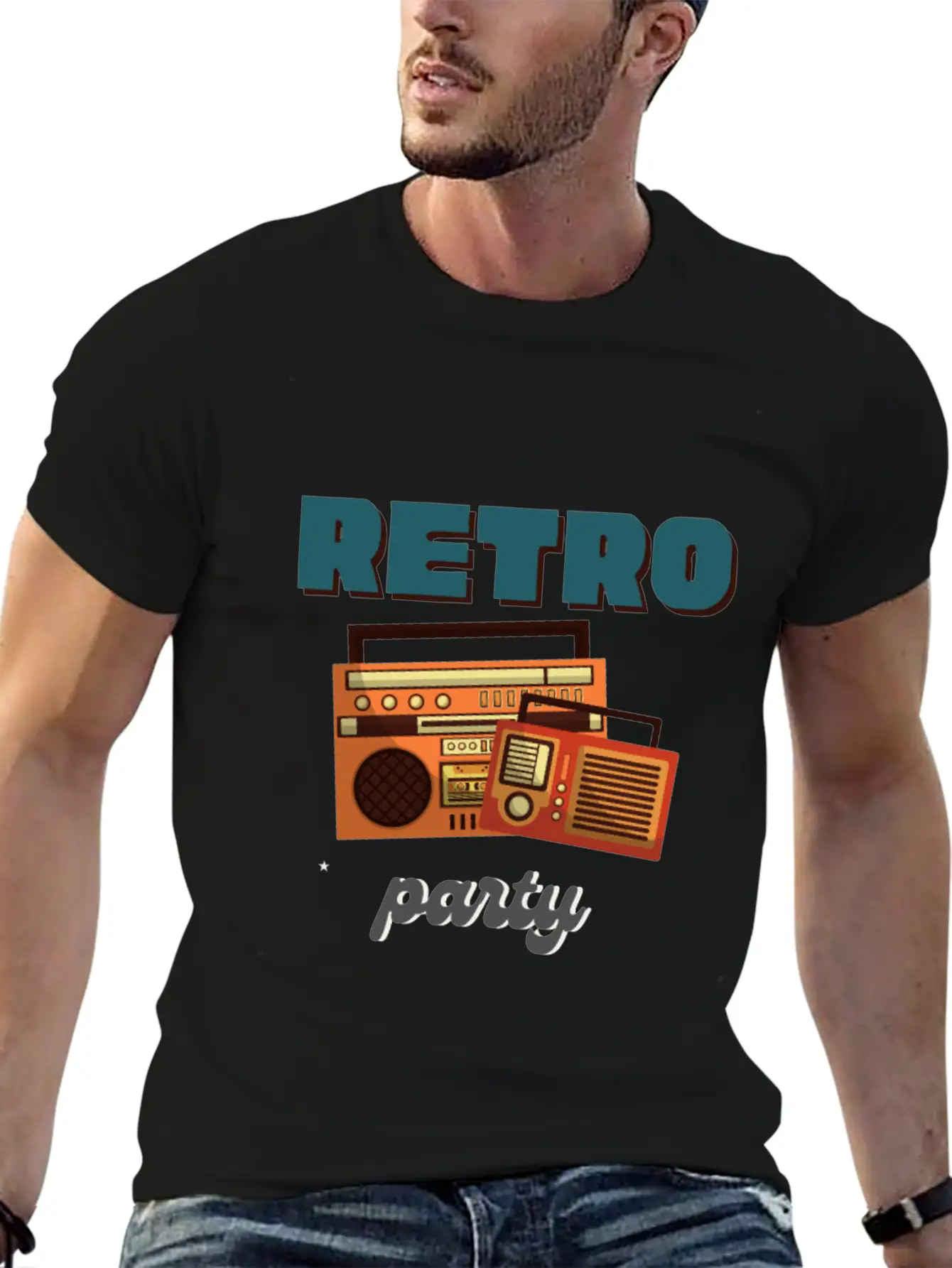 Retro Party Basic Graphic T-Shirt – Daily Comfort In Soft Cotton