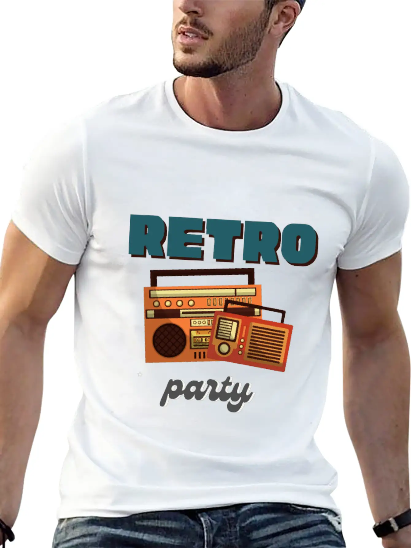 Retro Party Basic Graphic T-Shirt – Daily Comfort In Soft Cotton