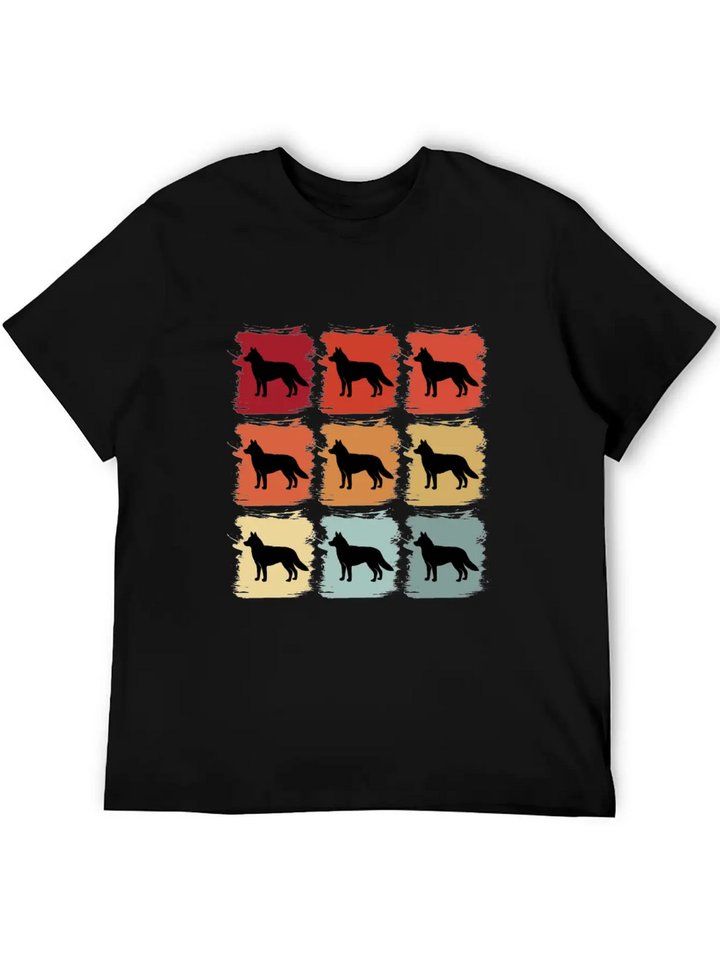 Retro Pop Art Siberian Husky Dog Gift Idea Modern Fit Casual T-Shirt – Clean And Versatile Design