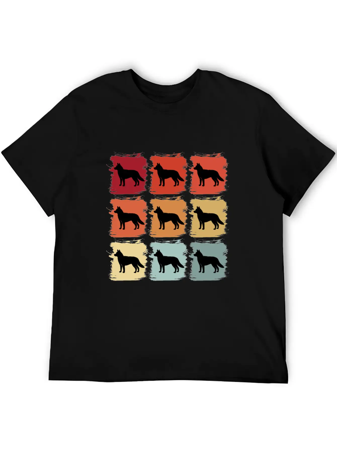 Retro Pop Art Siberian Husky Dog Gift Idea Modern Fit Casual T-Shirt – Clean And Versatile Design