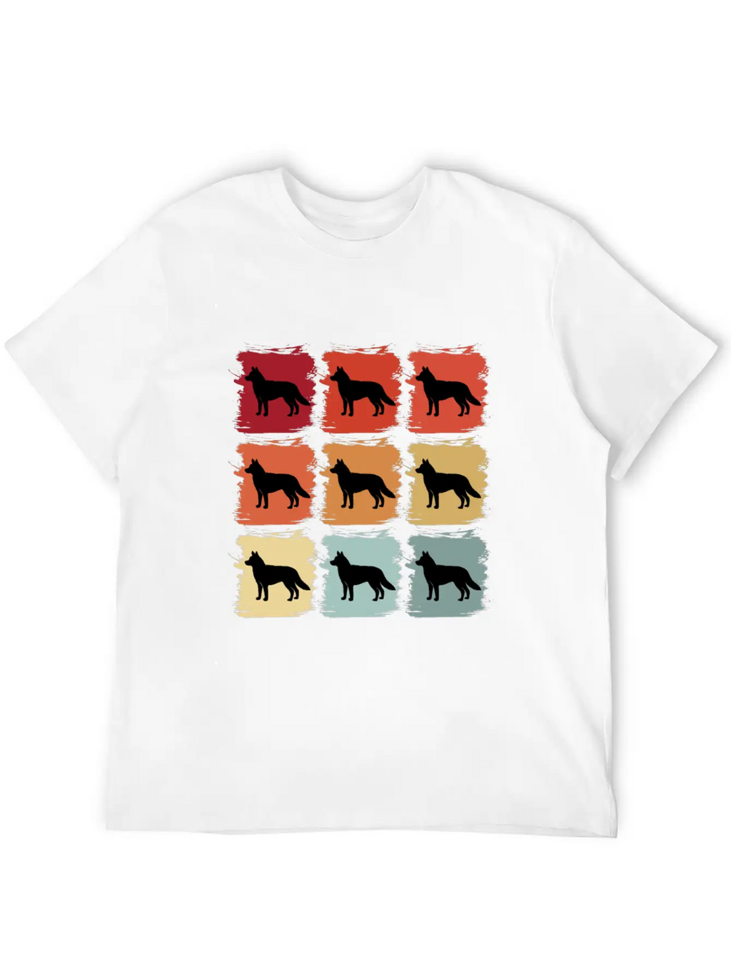 Retro Pop Art Siberian Husky Dog Gift Idea Modern Fit Casual T-Shirt – Clean And Versatile Design