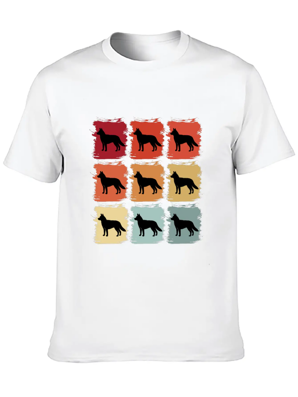 Retro Pop Art Siberian Husky Dog Gift Idea Modern Fit Casual T-Shirt – Clean And Versatile Design