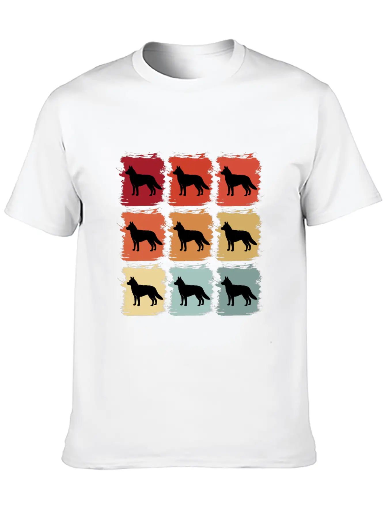 Retro Pop Art Siberian Husky Dog Gift Idea Modern Fit Casual T-Shirt – Clean And Versatile Design