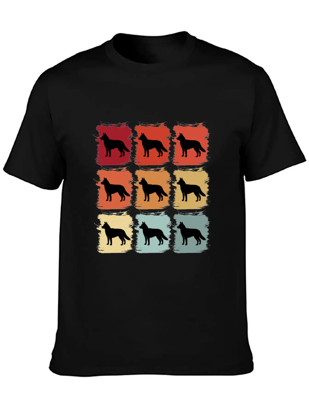 Retro Pop Art Siberian Husky Dog Gift Idea Modern Fit Casual T-Shirt – Clean And Versatile Design
