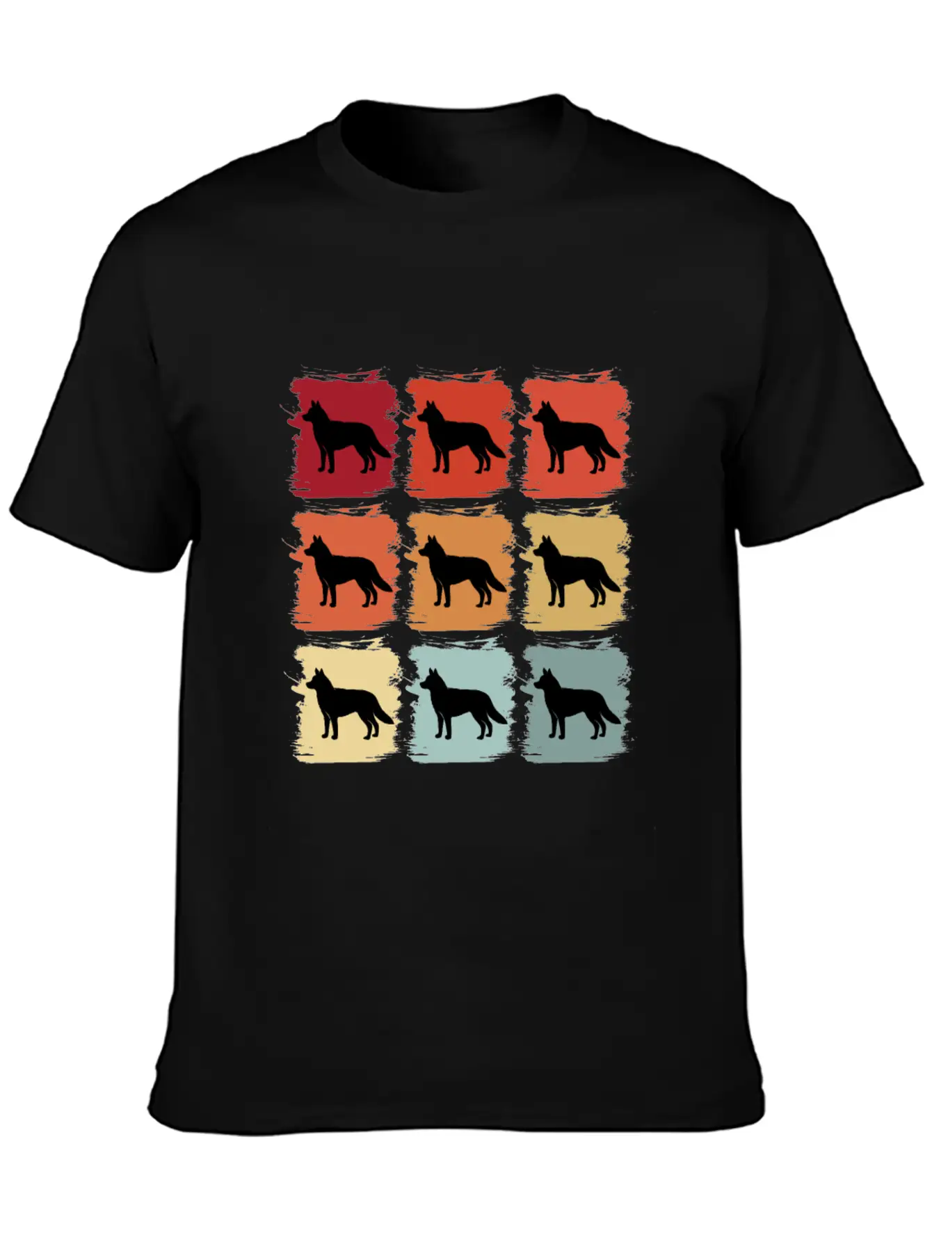 Retro Pop Art Siberian Husky Dog Gift Idea Modern Fit Casual T-Shirt – Clean And Versatile Design