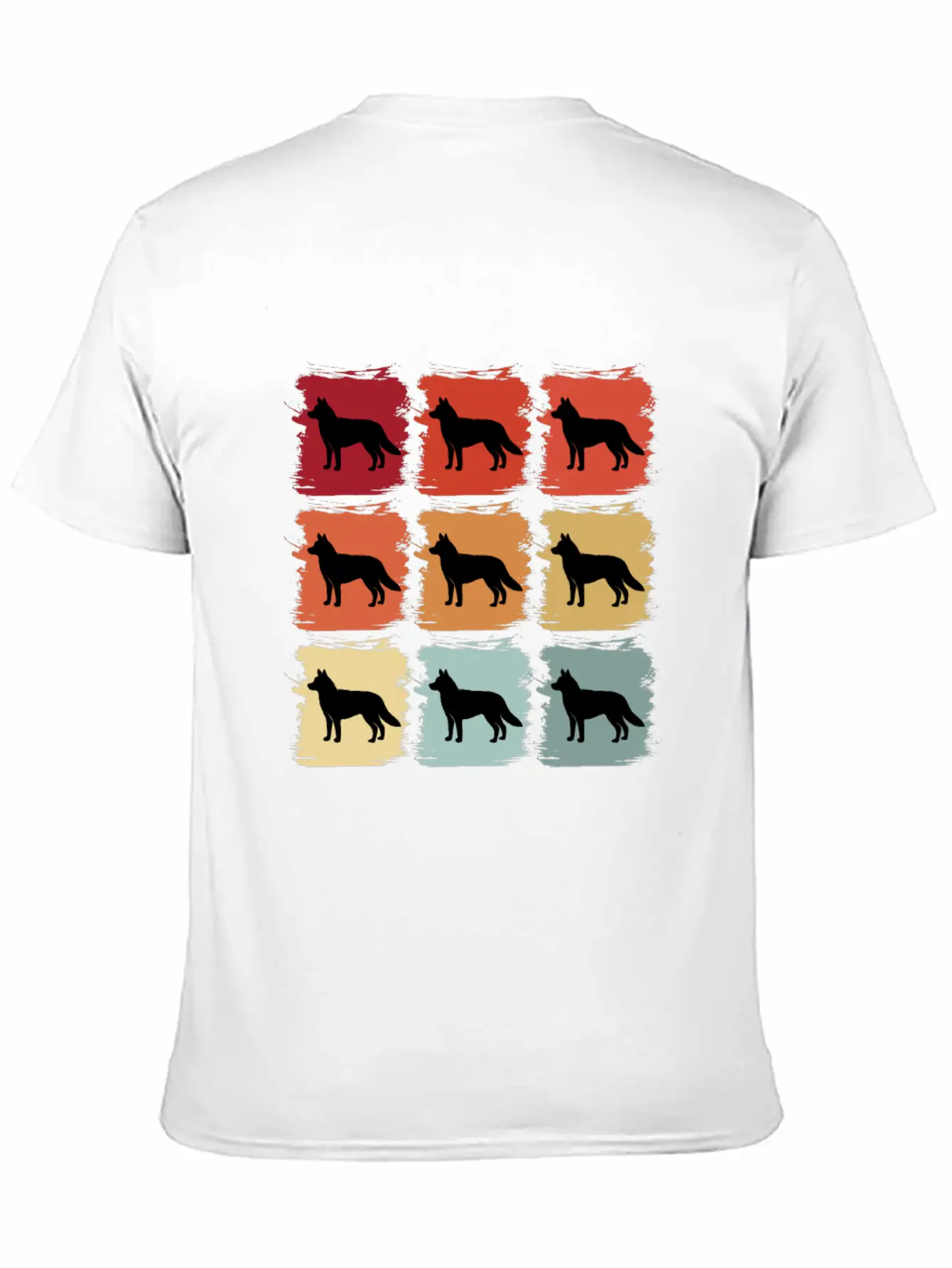Retro Pop Art Siberian Husky Dog Gift Idea Modern Fit Casual T-Shirt – Clean And Versatile Design