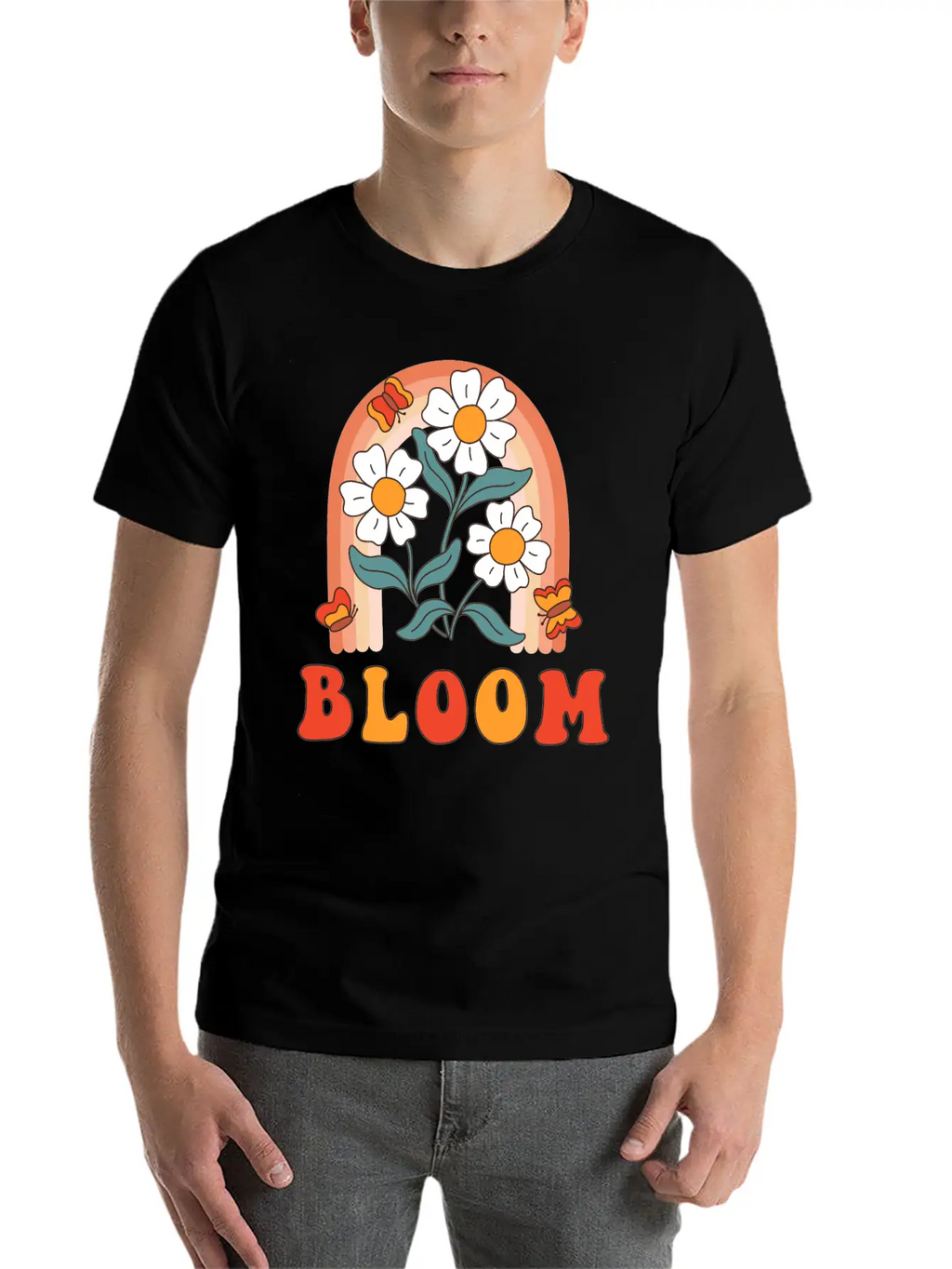 Retro Slogan Bloom With Hippie Flowers Daisies Classic Cotton Tee – Unisex Comfort For Any Season