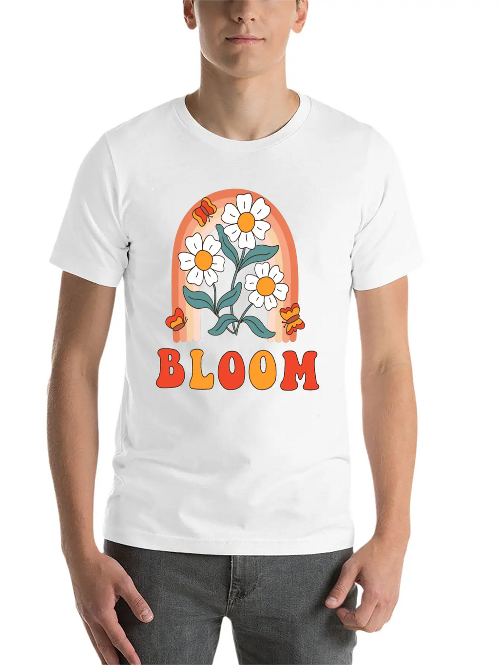 Retro Slogan Bloom With Hippie Flowers Daisies Classic Cotton Tee – Unisex Comfort For Any Season