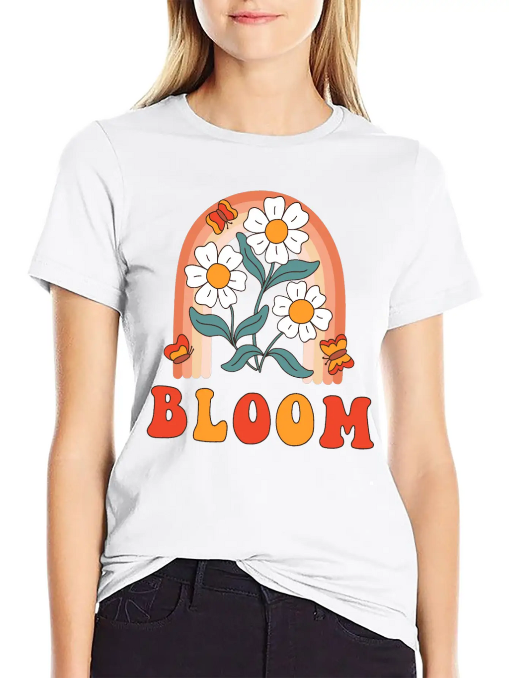 Retro Slogan Bloom With Hippie Flowers Daisies Classic Cotton Tee – Unisex Comfort For Any Season