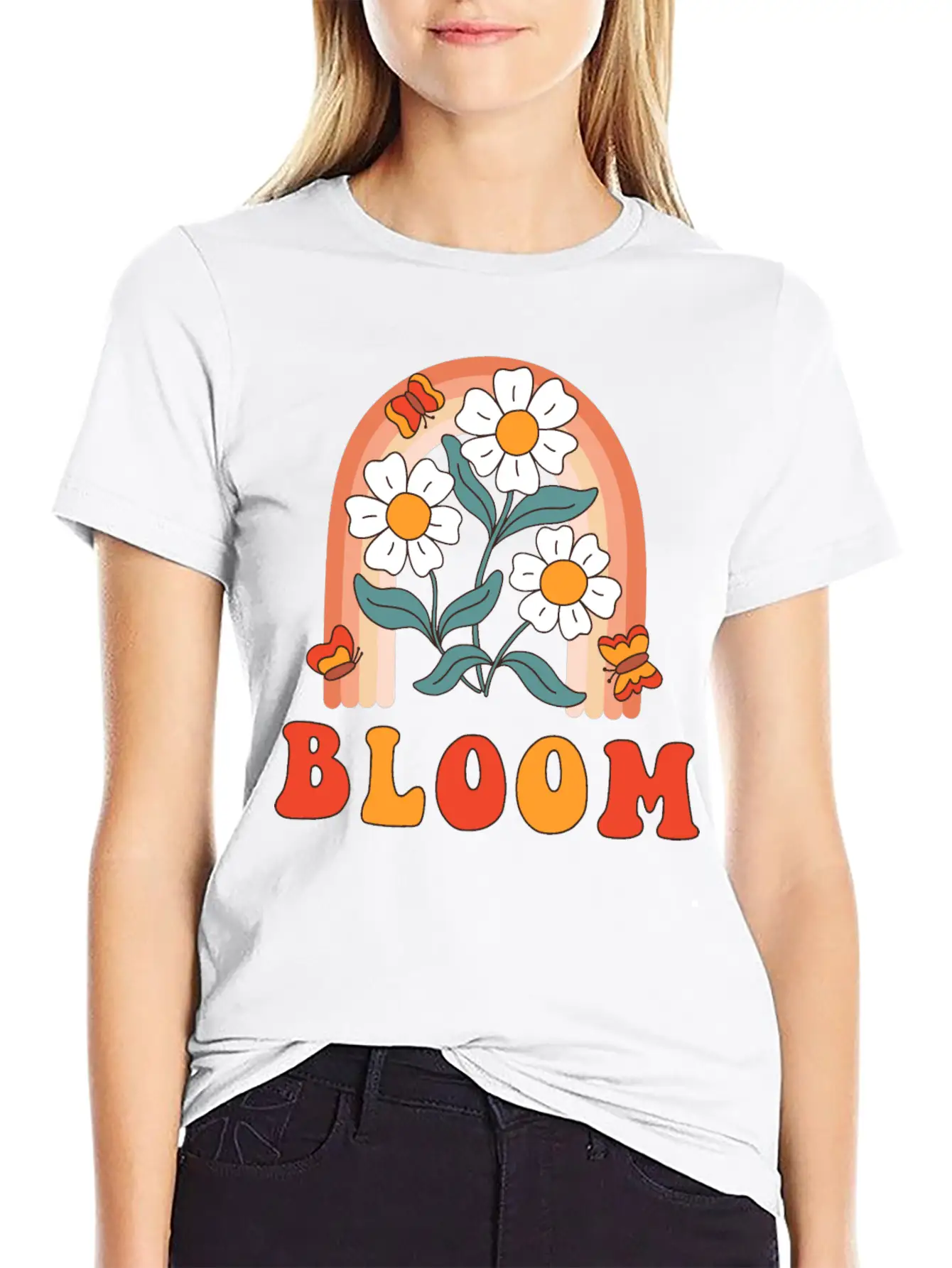 Retro Slogan Bloom With Hippie Flowers Daisies Classic Cotton Tee – Unisex Comfort For Any Season