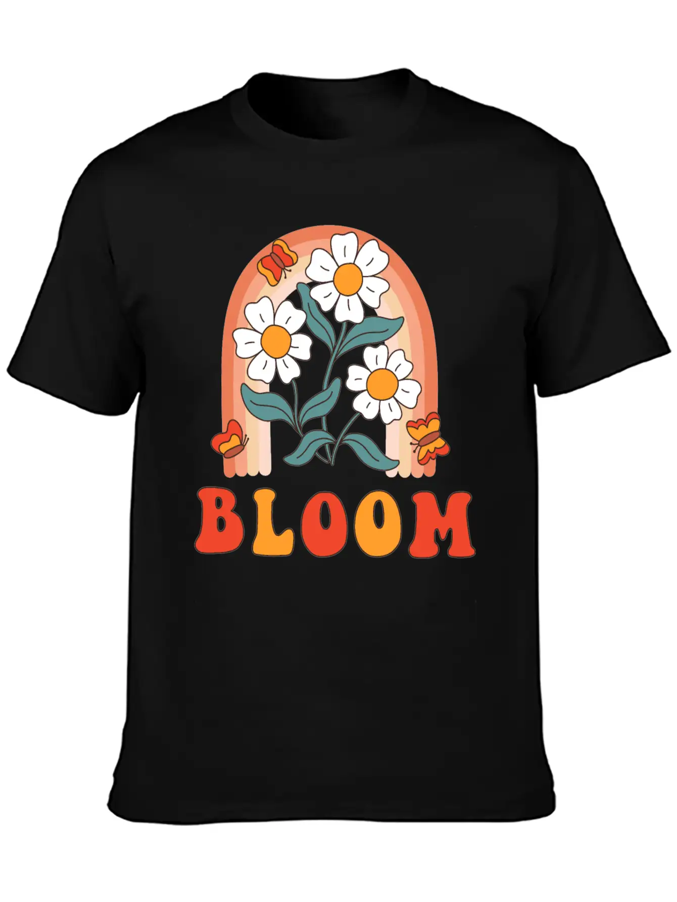 Retro Slogan Bloom With Hippie Flowers Daisies Classic Cotton Tee – Unisex Comfort For Any Season