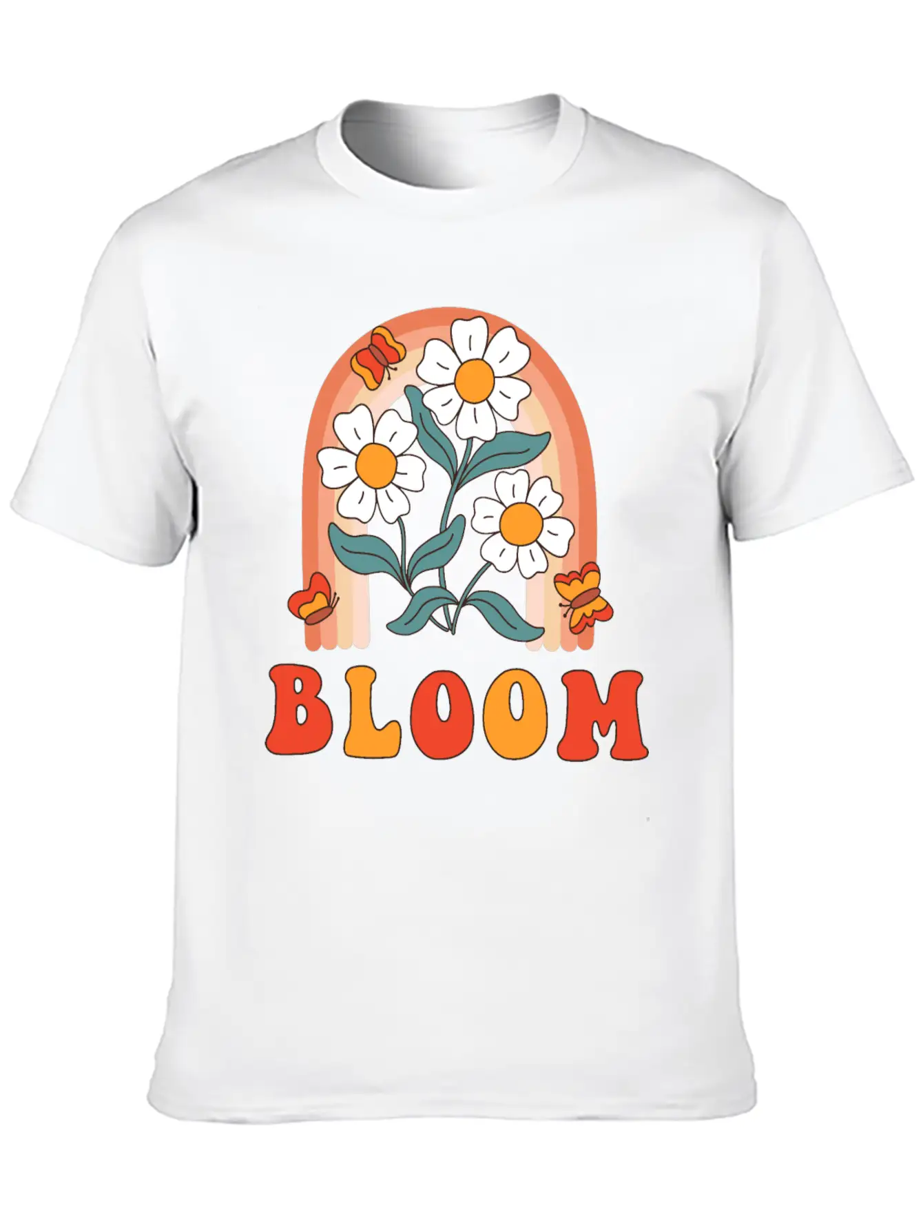 Retro Slogan Bloom With Hippie Flowers Daisies Classic Cotton Tee – Unisex Comfort For Any Season