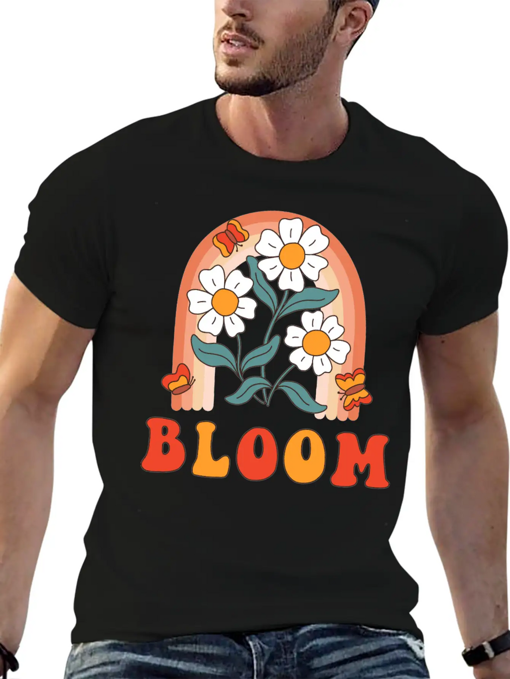 Retro Slogan Bloom With Hippie Flowers Daisies Classic Cotton Tee – Unisex Comfort For Any Season
