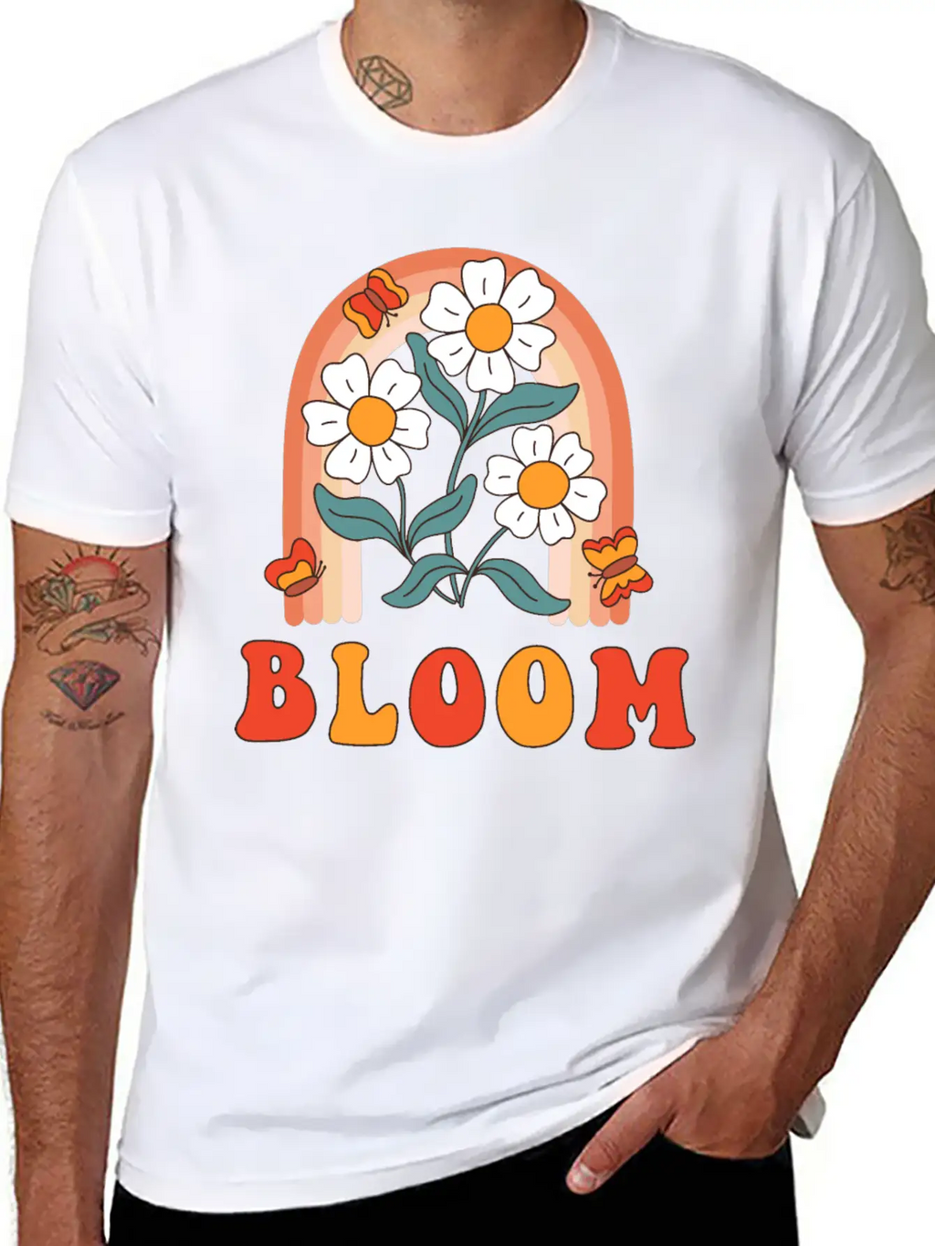 Retro Slogan Bloom With Hippie Flowers Daisies Classic Cotton Tee – Unisex Comfort For Any Season