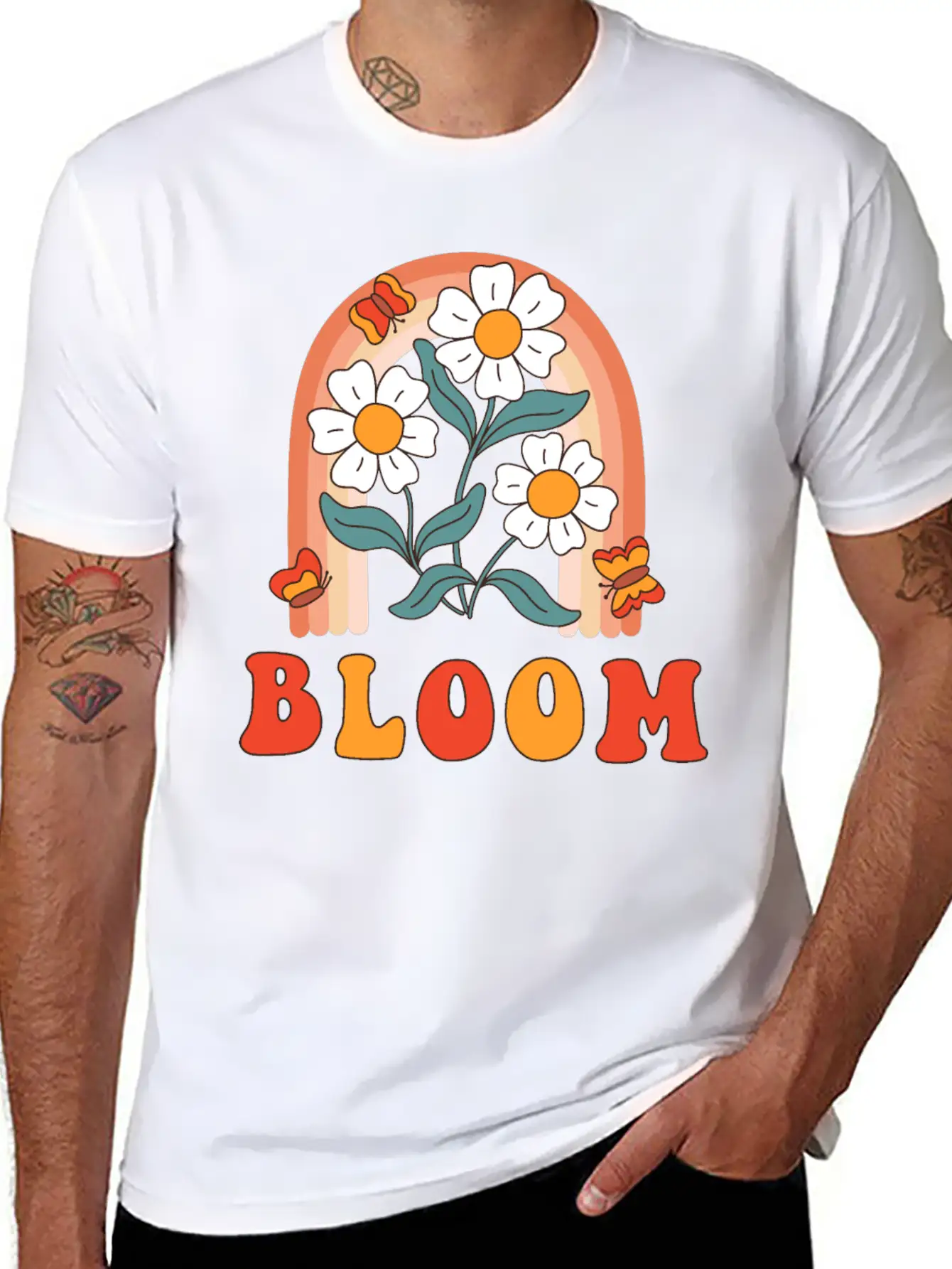 Retro Slogan Bloom With Hippie Flowers Daisies Classic Cotton Tee – Unisex Comfort For Any Season