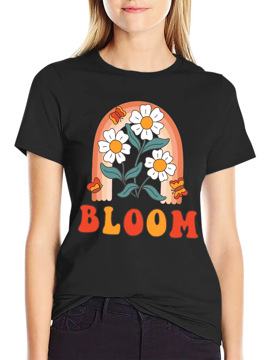 Retro Slogan Bloom With Hippie Flowers Daisies Classic Cotton Tee – Unisex Comfort For Any Season