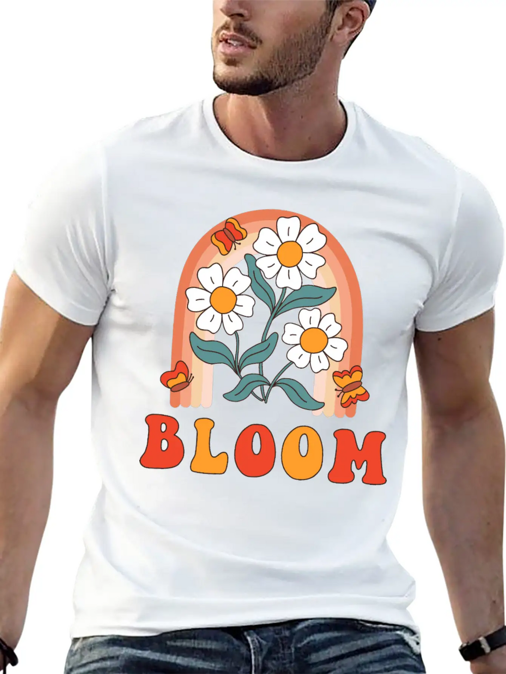 Retro Slogan Bloom With Hippie Flowers Daisies Classic Cotton Tee – Unisex Comfort For Any Season