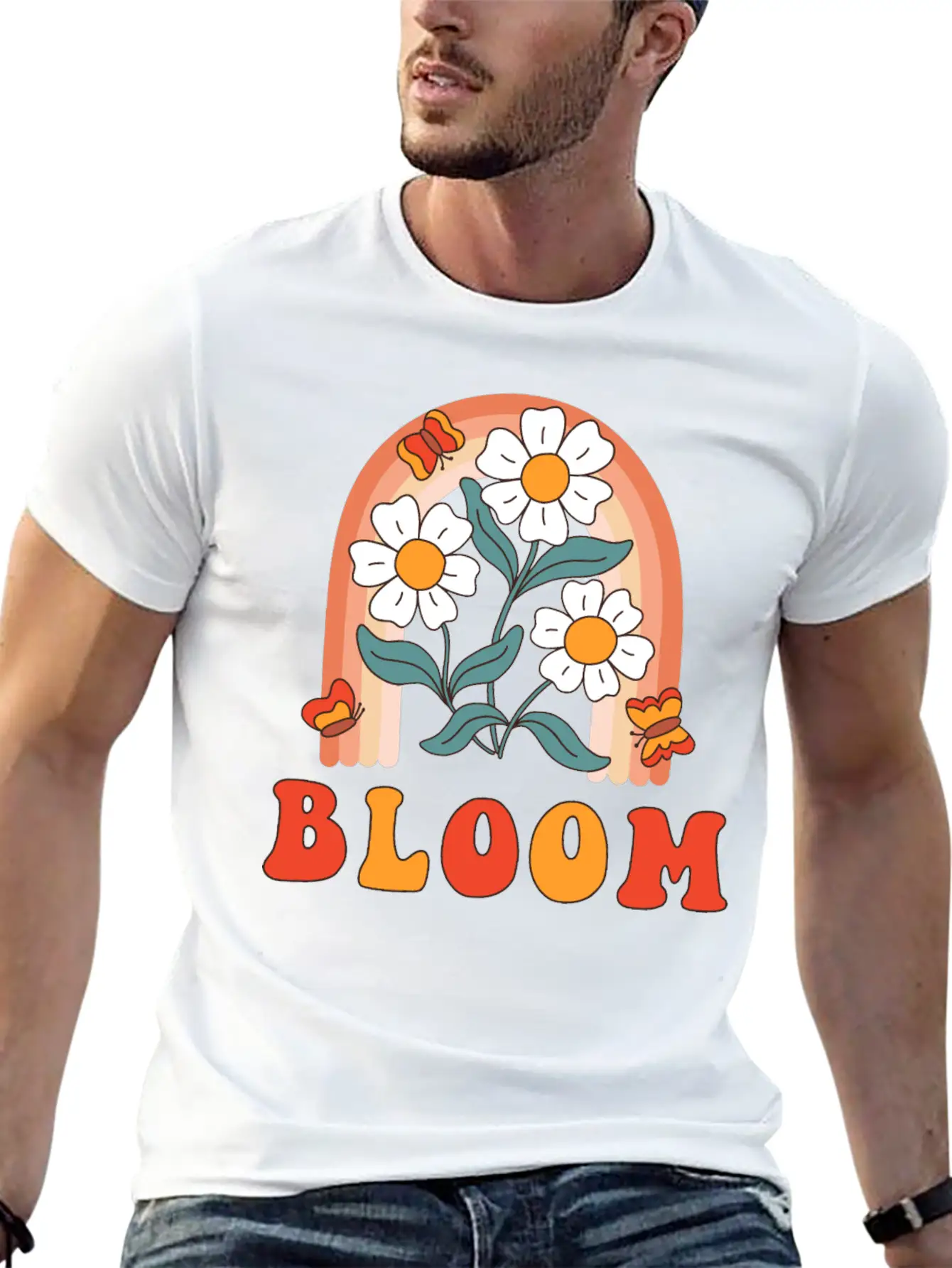 Retro Slogan Bloom With Hippie Flowers Daisies Classic Cotton Tee – Unisex Comfort For Any Season