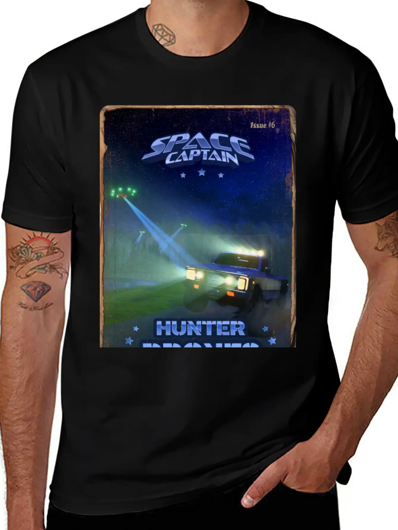 Retro Style Magazine Cover SpaceCaptain Issue 6 Classic Cotton Tee – Unisex Comfort For Any Season